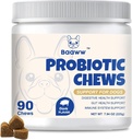 Probiotiques pour chiens - Améliorer la peau, les oreilles, l'équilibre des levures, les allergies, l'immunité de santé, la santé des chiens, la santé digestive avec les prébiotiques, les chiens probiotiques, réduire la diarrhée, 90 Chews (Pork)