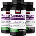 FORCE FACTOR Somnapure Softgels 3-Pack Sleep Aid to Fall Asleep Faster, Stay Asleep Longer, Wake Up Refreshed, Sleep Aid for Adults with Melatonin, Ashwagandha, Valerian Root, 180 Softgels