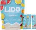 Lot de variétés LIDO Packs de poudres électrolytes — Mélange de boisson d'hydratation propre et sans sucre avec du sodium équilibré pour une reconstitution rapide — Vegan, Paleo & Fasting Friendly — 28 bâtons