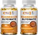 Fourfold Magnesium Complex Capsules 600 mg, Mélanger avec Magnesium Glycinat 300 mg, Taurat et Matale pour les muscles, Sommeil, Calme et Énergie, Multivitamines pour Haute Absorption, Vegan, Non-OGM
