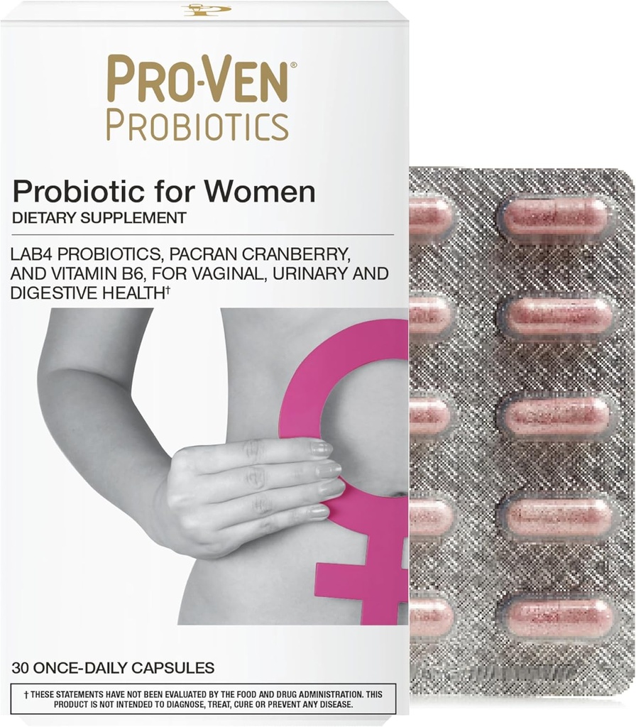 Probiotiques pour les femmes : 17,5 milliards de FCU, trac vaginal, urinaire et santé digestive : Lactobacillus Acidophilus, canneberge et vitamine B6