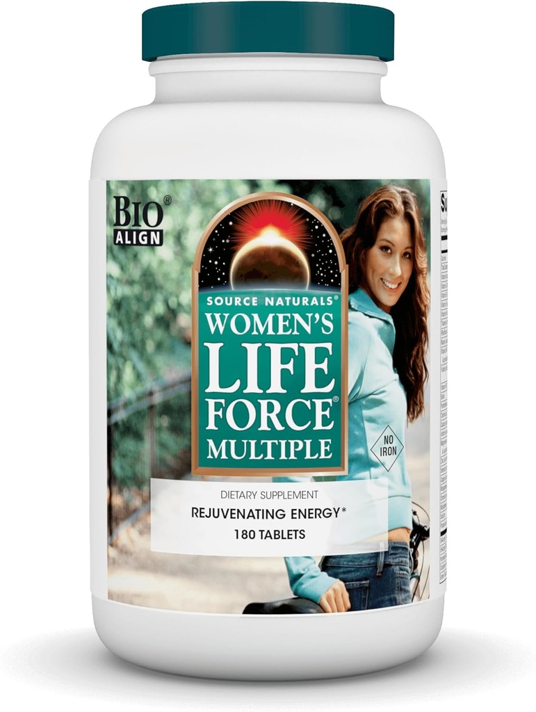 Source Naturals Wonmen's Life Force Mutiple, complément alimentaire rajeunissant l'engouement* - 180 comprimés