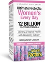 Facteurs naturels Ultimate Probiotic Women's Every Day - Supplément digestif pour la santé - Supplément probiotique pour le traitement urinaire et le soutien de la santé vaginale - 60 capsules végétariennes (60 portions)