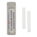 Papier d'essai pour l'oxyde d'amidon d'iode de potassium [Viale de 100 bandes] pour la détection du chlore, de l'iode et du peroxyde - PAS pour l'essai du corps