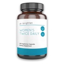 Dr. Brighten Women’s Twice Daily — Premium Women’s Multivitamin, Full-Spectrum with No Iron, Unique Nutrients, Higher B Vitamins — 120 Capsules