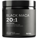 Racine de maca noire - Extrant ultra-haute puissance 20:1 - Origine unique, Wildcrafted et très concentré - Laboratoire tiers testé - 120 capsules