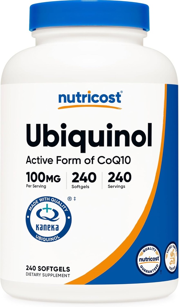 Nutricost Ubiquinol Softgels (100mg, 240 Softgels) - Superior Absorption Antioxydant.