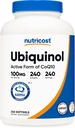 Nutricost Ubiquinol Softgels (100mg, 240 Softgels) - Superior Absorption Antioxydant.