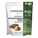 MRM Nutrition Poudre de racine biologique Ashwagandha , Superfoods , Adaptogène ancien , Antioxydants , Vegan + Sans gluten , 113 portions
