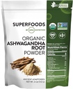 MRM Nutrition Poudre de racine biologique Ashwagandha , Superfoods , Adaptogène ancien , Antioxydants , Vegan + Sans gluten , 113 portions