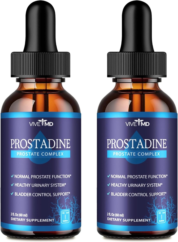 Vive MD Prostadine gouttes pour la santé de la prostate, Bladder Questions urinantes - Prostadine Formule de goutte officielle pour la force supplémentaire avec grenade - Prostadine Reviews (paquet de 2)
