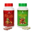 Supplément de fruits et légumes Ingrédients naturels – 2 bouteilles 180 Capsules végétariennes totales.Équilibre naturel 16+18 Mélange de fruits et légumes entiers.