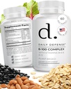 B Complexe Vitamines pour hommes et femmes Complexe B-100 avec vitamine B-6, vitamine B-12, thiamine, et plus - Suppléments énergétiques à base de plantes pour le soutien immunitaire et cognitif - 60 comprimés