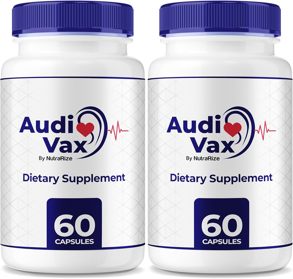 (2 Pack) Audivax - Audi Vax Advanced Max Ear Support, formule naturelle pour promouvoir la santé de l'oreille intérieure, Audi Vax maximum de force pour la santé auditive, pilules auditives officielles, avis Audivax (120 capsules)