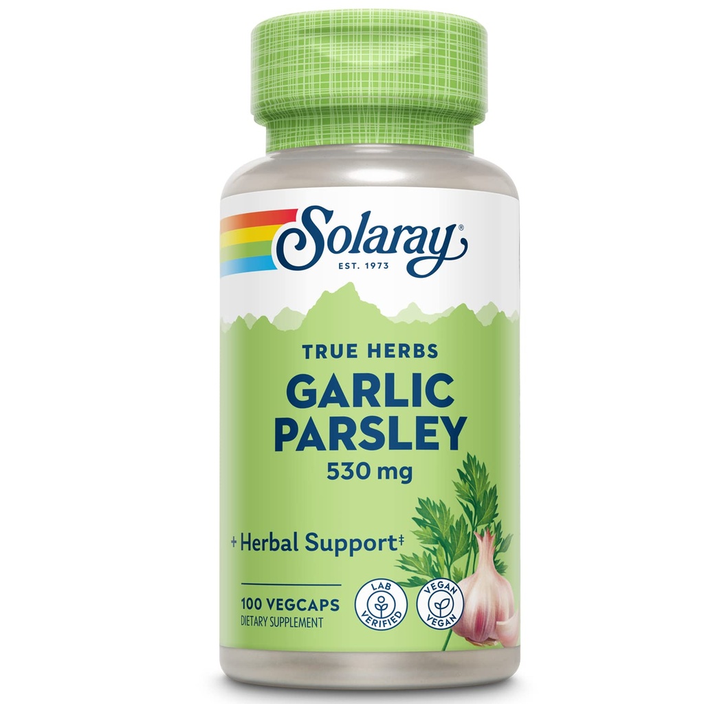 SOLARAY Bulbe à l'ail et feuille de persil 530mg=100 VegCaps