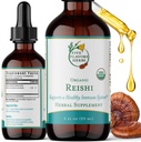 Teinture Reishi - Soutien du système nerveux et immunitaire, système respiratoire, santé cardiovasculaire et métabolique, attention et calme, supplément à base de plantes - 2 Fl Oz