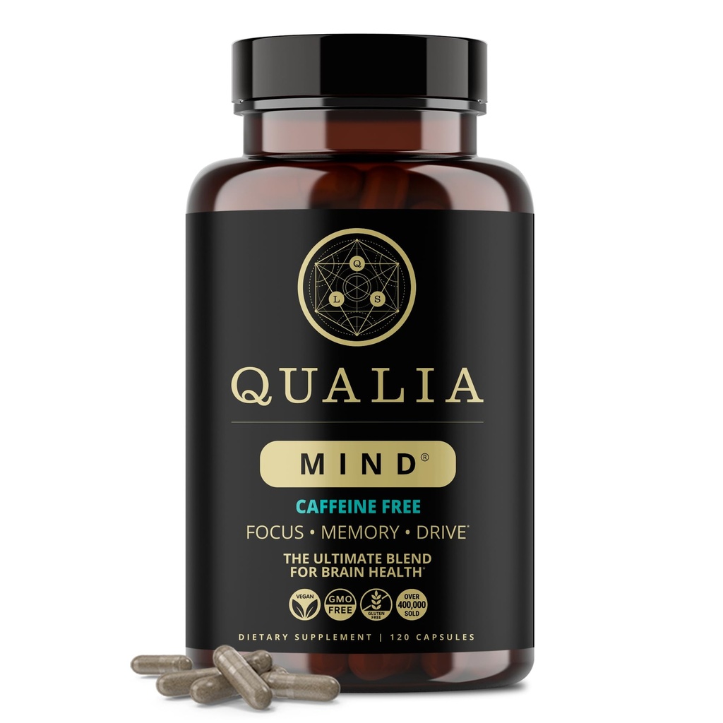 QUALIA MIND (sans caféine) - Le mélange ultime pour la santé du cerveau*- Doctor-formulated Nootropic To Fuel Focus & Concentration*- Supporte la santé du cerveau à long terme