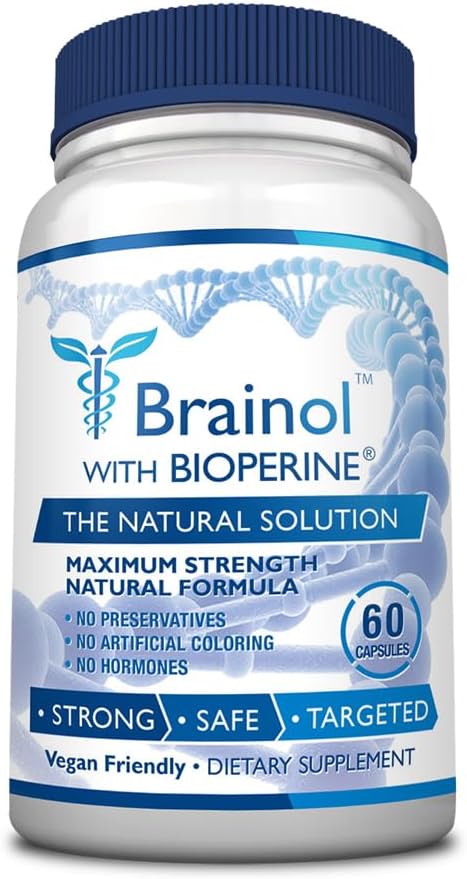 Fungavir Brainol - Supplément de soutien du cerveau ciblé - Vitamines B, Magnésium, acides aminés, millepertuis, Phosphatidylsérine, Ginkgo Biloba - Végétaux amis - 60 capsules - 1 mois d'approvisionnement