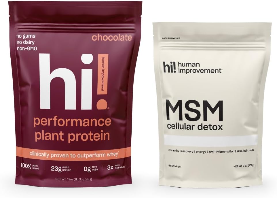 Amélioration humaine Chocolat Performance Protein et MSM Cellular Detox Bundle