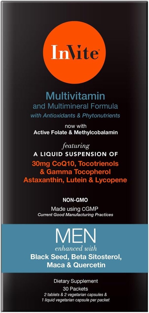 Inviter les hommes de santé Multivitamine - Multivitamine quotidienne complète avec un soutien accru pour la nutrition des hommes - 30 jours d'approvisionnement (2-pack)