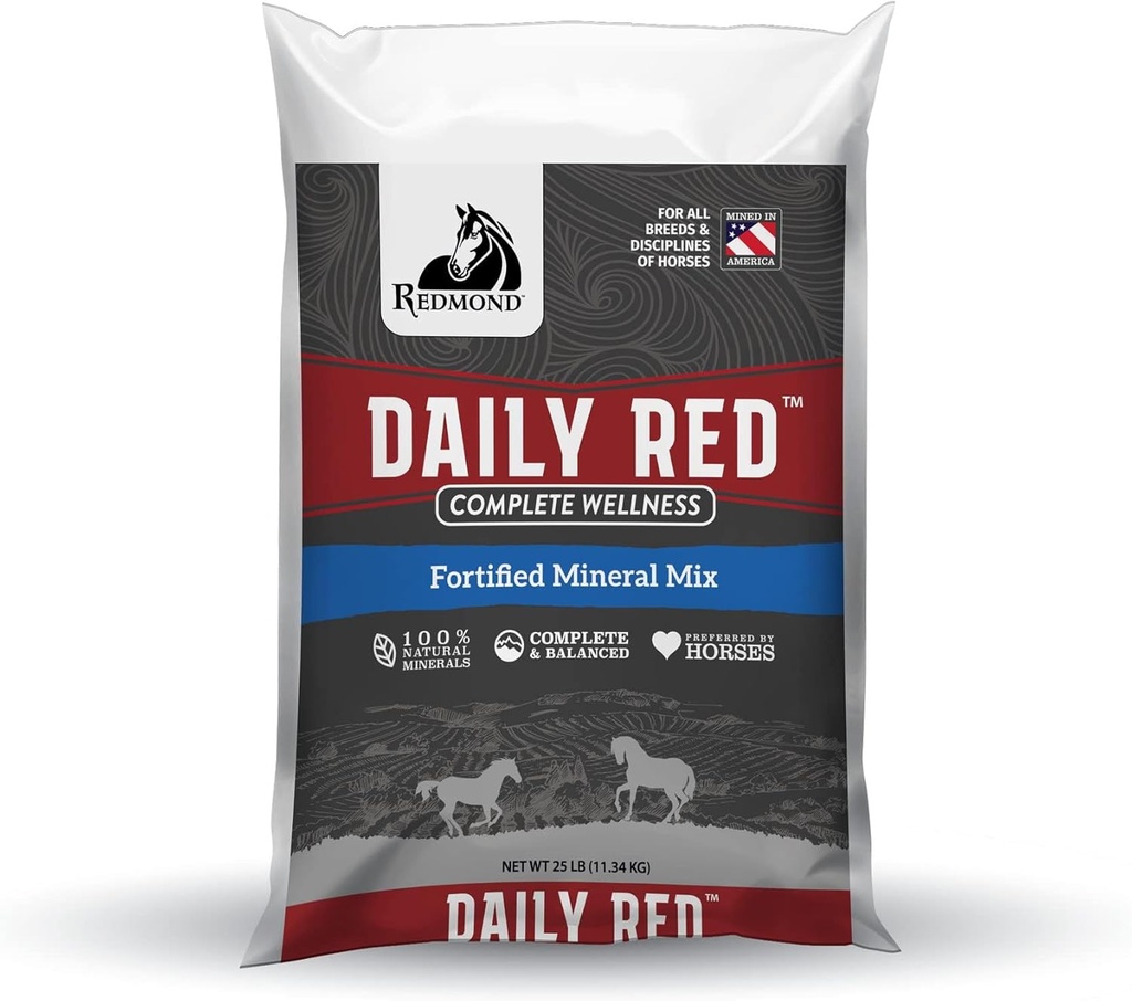 Daily Red Complete Wellness, supplément de mélange minéral fortifié pour chevaux, sac de recharge de 25lb