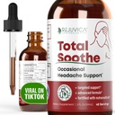 Rejuvica Health Total Soothe - Supplément de soutien aux maux de tête occasionnels avancé - Livraison liquide pour une meilleure absorption - Feverfew, Riboflavin, Butterbur, Black Pepper & More!