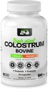 Bovine Colostrum X3 Capsule Supplement for Humans, 100% Pure Whole Natural Grass Fed Superfood, High IgG, Plus Probiotic & Prebiotic, Made in USA