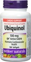 Webber Naturals Ubiquinol 100mg QH actif CoQ10, 100 softgels