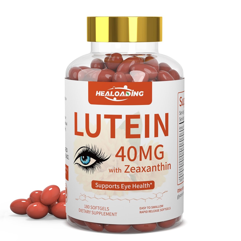 Lutéine et Zeaxanthin softgels: Vitamines oculaires et suppléments avec les vitamines C, E, Oméga 3, Lutéine et Zeaxanthin pour améliorer la vision et soulager la fatigue oculaire