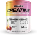 Poudre de créatine cellucor, parfum de punch de fruits - Augmente la force, la masse musculaire maigre et l'endurance, la créatine micronisée pour l'absorption rapide, 5g de créatine par portion, 50 portions