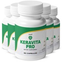 Keravita Pro - Supplément naturel avec des vitamines C, vitamine E, thé vert, curcuma et champignons pour cheveux et ongles