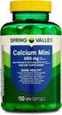 Supplément de calcium avec vitamine D3-600mg Calcium pour la santé des os, 150 Mini Softgels, Calcium essentiel et soutien de vitamine D3