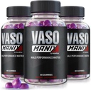 (3 Pack) Gommies VasoManix, Supplément Homme Vaso Manix Classic, Formule naturelle pour les hommes, Gommy Premium pour soutenir la performance, la confiance et la santé globale, Avis officiels (180 Gommies)