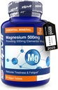 Zipvit Magnésium 500mg.90 Comprimés végétaliens Supporte la santé musculaire et osseuse.