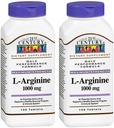 L-Arginine du 21ème siècle 1000mg, résistance maximale 100pc (paquet de 2)