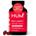 HUM Red Carpet Vitamines de peau et de cheveux pour les femmes avec les acides gras Omega 3, la vitamine E et l'huile de graines de Currant Noir, supplément pour la santé de la peau et les follicules de cheveux sains, 60 comte
