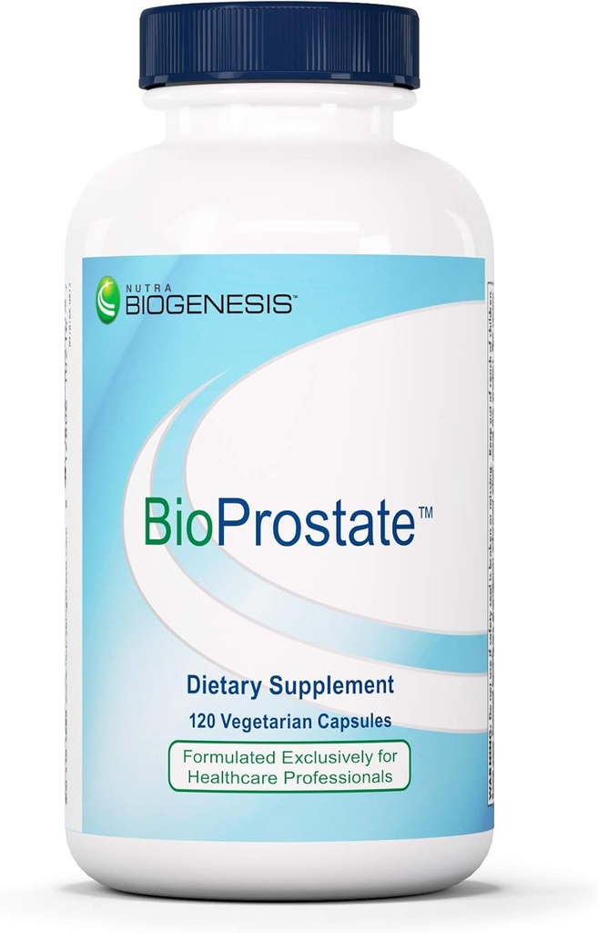 Nutra BioGenesis BioProstate - Saw Palmetto for Men, Prostate Health Supplements for Men, Urination Flow Support with Pumpkin Seed, Nettle & Pygeum - 120 Vegan Capsules