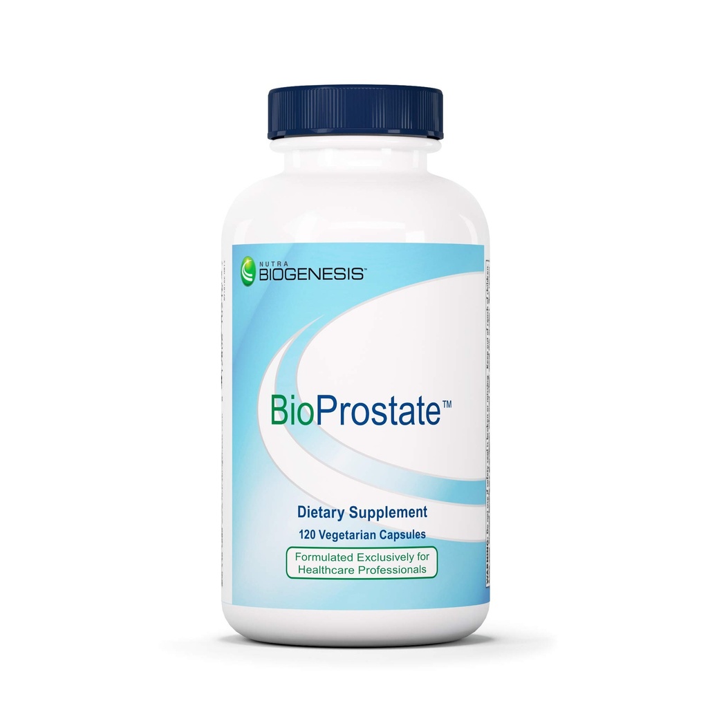 Nutra BioGenesis BioProstate - Saw Palmetto pour les hommes, Suppléments de santé de la prostate pour les hommes, soutien de flux d'urine avec graines de citrouille, nettle & Pygeum - 120 capsules végétaliennes