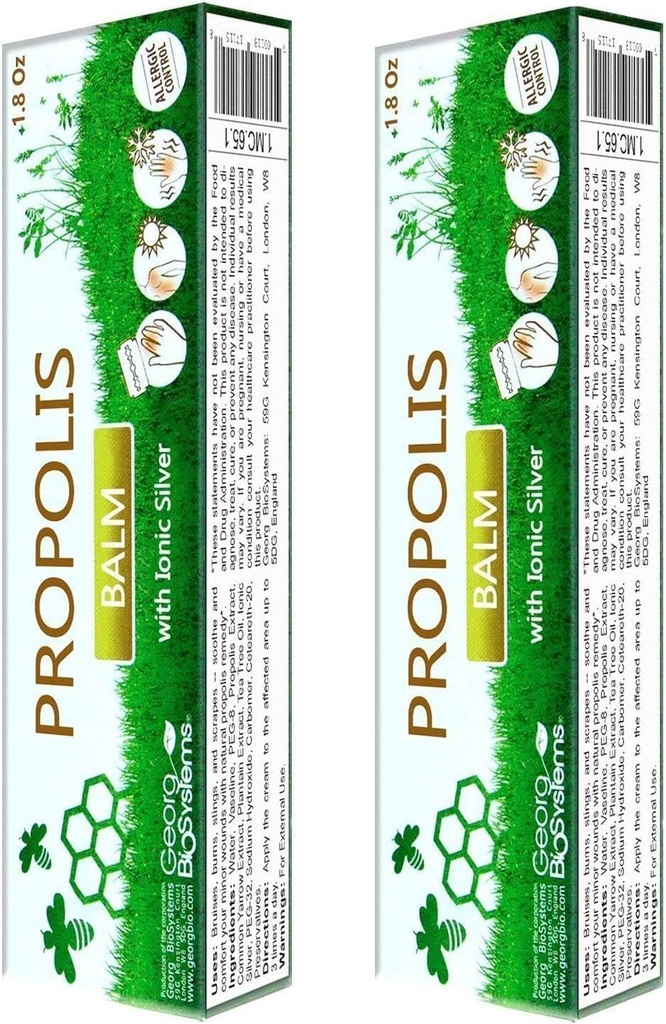 Set of 2 Propolis Balm with Ionic Silver 30g/1 Oz