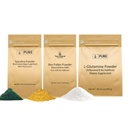 INGRÉDIENTS ORIGINAUX PURE Pollen, L-Glutamine et spiruline en poudre (1 lb) sans danger pour les aliments, poudres supplémentaires