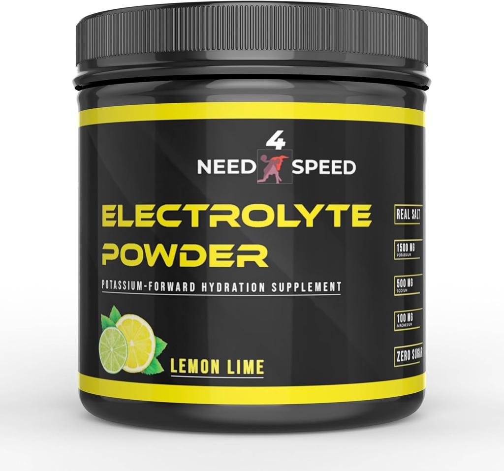 Lemon Lime Electrolyte Powder, 60 Servings, Hydration Solution with Vitamins, Minerals, and Electrolytes for Athletes, Fitness Enthusiasts, and Active Lifestyles, 13.5oz