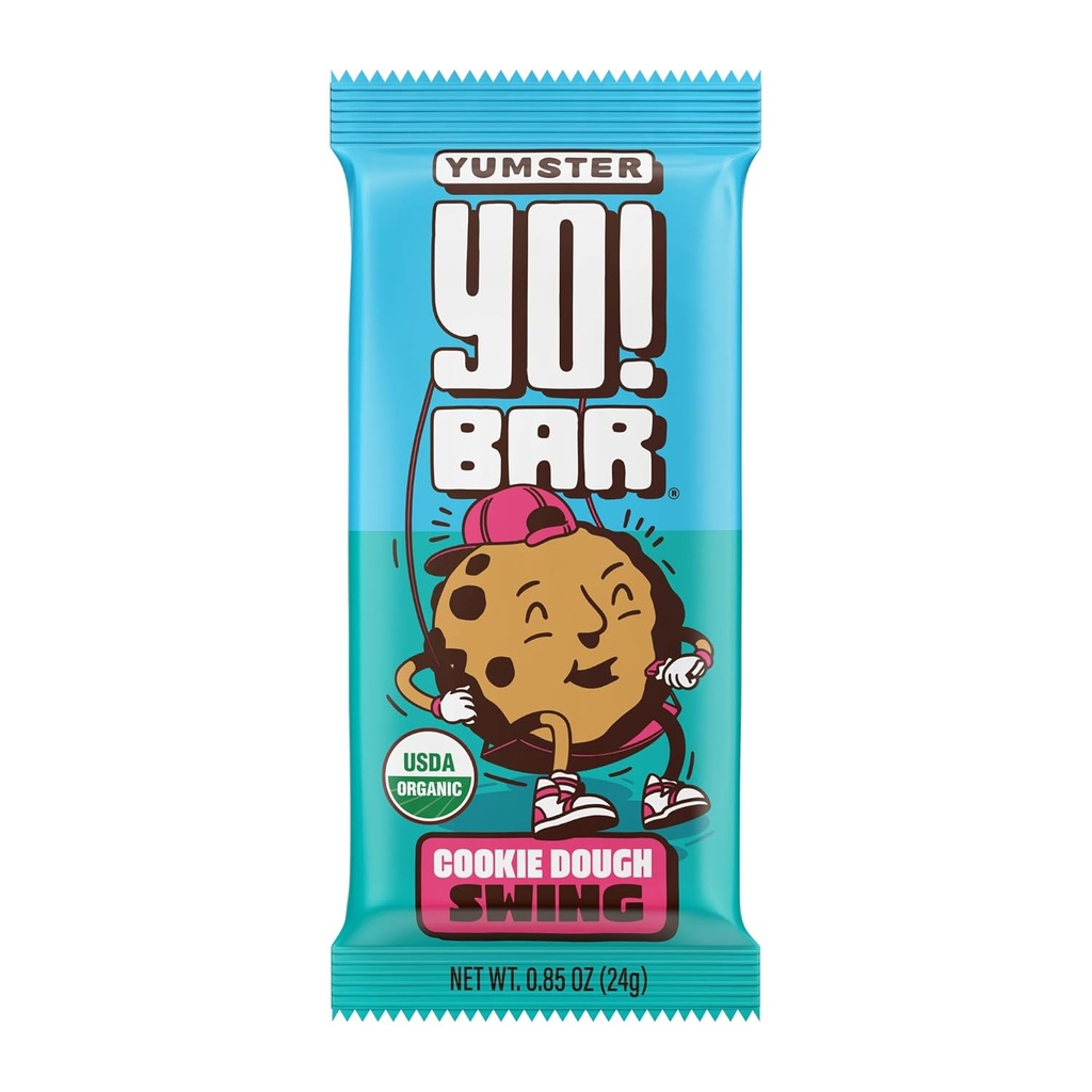 Oui ! Bar by Bearded Brothers Vegan Organic Kids Bar, Cookie Dough (25 Bars) - Sans gluten, sans paléo et sans gras 30, sans soja, sans OGM, faible glycémie, sans sucre ajouté, fibre + aliments entiers