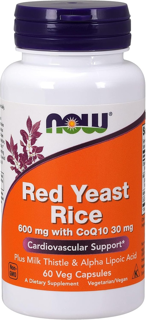 Now Foods Red Rice Yeast & CoQ10, 60 capsules ( Multi-Pack)
