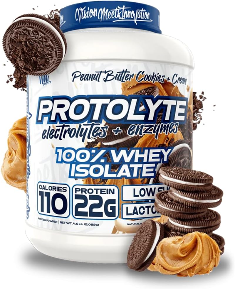 VMI Sports.ProtoLyte Whey Isolate Protein Powder.Soins faibles en calories pour la perte de poids et le gain musculaire.Enzymes digestifs.