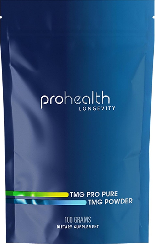 ProHealth Longevity TMG Pro 100 Grams Poudre en vrac (Triméthylglycine - Betaïne Anhydre) - Soutien à la méthylation