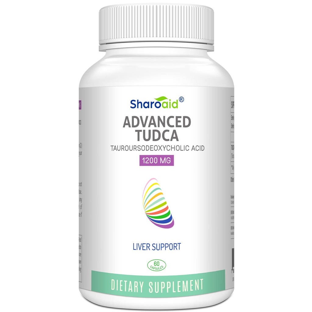 TUDCA Suppléments de soutien du foie 1200 mg-Troisième partie Tested-High Strength Formule-Bile Salts pour le foie Détox Cleanse-Vegan Capsules pour le foie,Kidney,Gallbladder Health,1 Capsules Bouteille-60