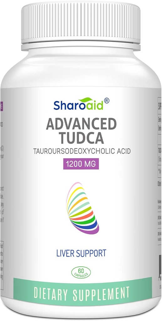 TUDCA Suppléments de soutien du foie 1200 mg-Troisième partie Tested-High Strength Formule-Bile Salts pour le foie Détox Cleanse-Vegan Capsules pour le foie,Kidney,Gallbladder Health,1 Capsules Bouteille-60
