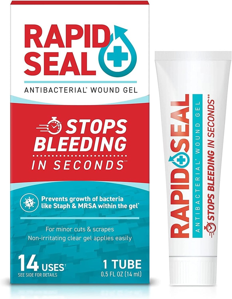 Wound Gel (1 Tube) | Stops Bleeding in Seconds | Ideal for Cuts, Scrapes, Razor Nicks for Emergency First Aid Supplies
