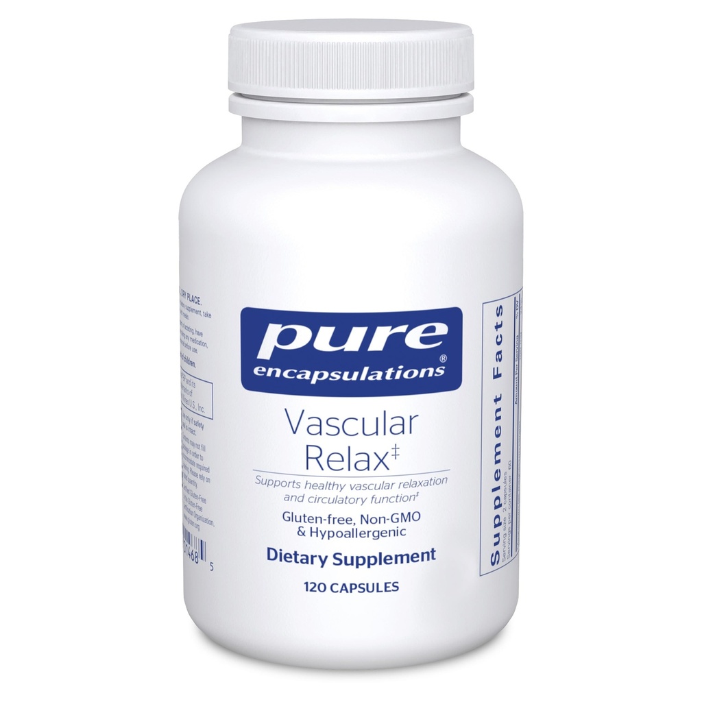 Encapsulations pures Relax vasculaire Combinaison hypoallergénique pour la relaxation vasculaire saine et la santé circulatoire globale 