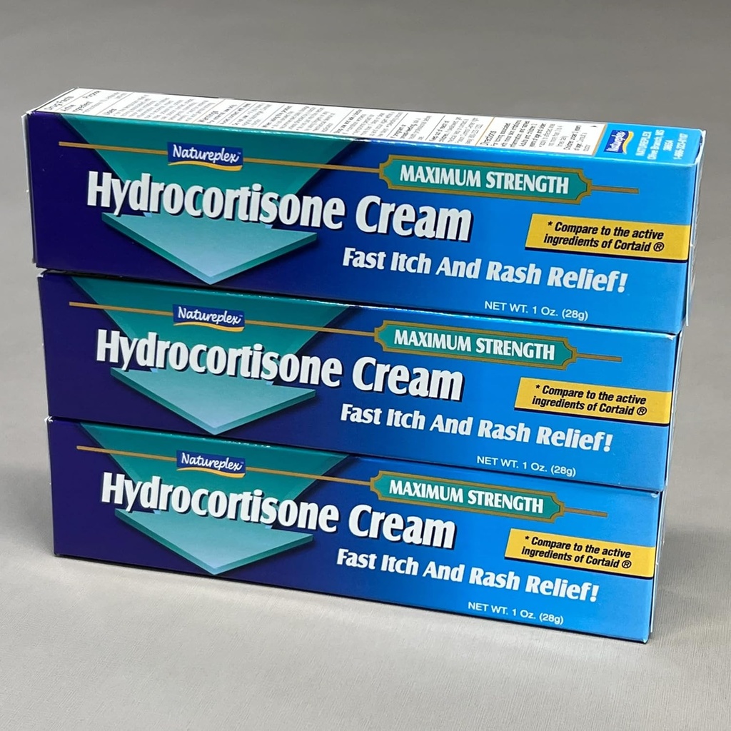 Crème Hydrocortisone Natureplex Anti-Itch Cream, 1% (3 Pack) (3)